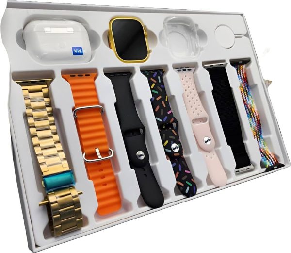 10 in 1 I20 Ultra Max Smart Watch For Men & Women | Earbuds & 7 Straps In Box